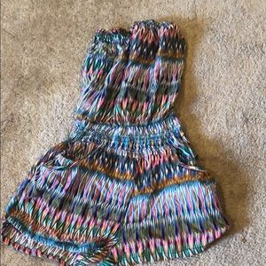 sleeveless multicolor romper